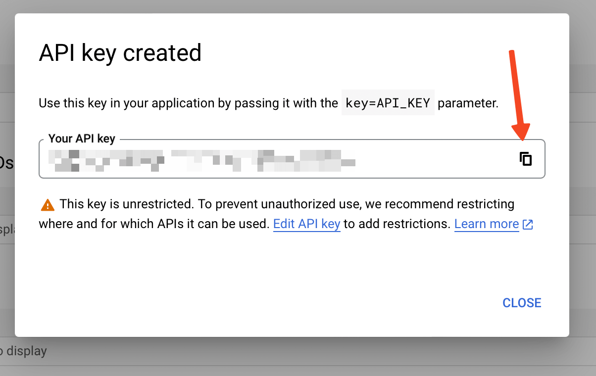 Copy API Key