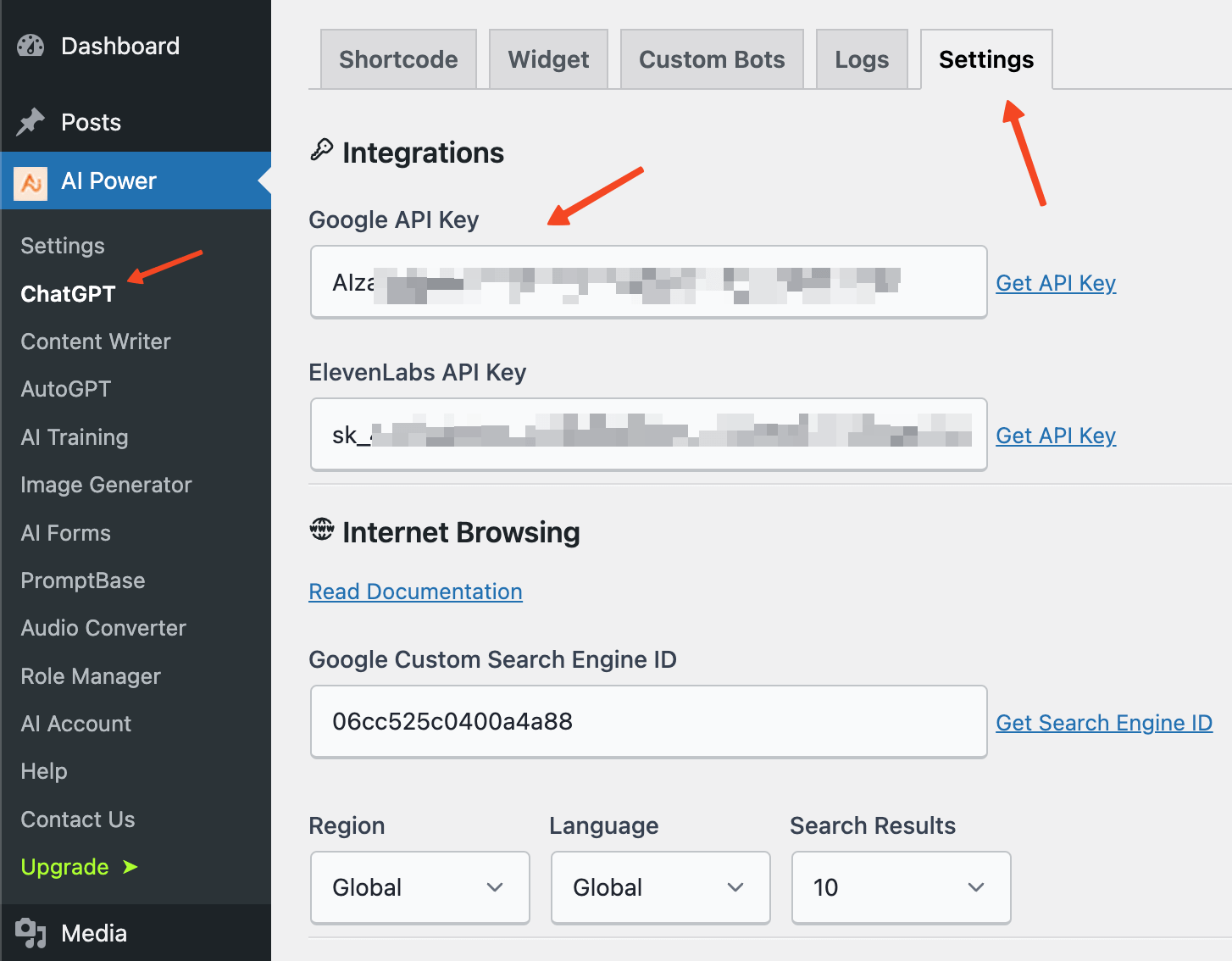 Save API Key